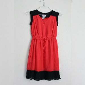 Coral Dress w/ Black Edge